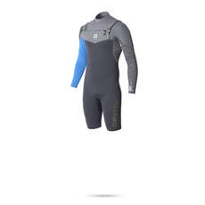 Mystic Len10 3/2 Gbs Longarm Chapo Cremallera Frontal Traje - Azul