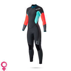 Mystic Para Mujer Diva 3/2Mm Traje De Gbs Volver-Zip - Teal