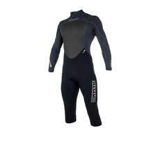 Traje De Neopreno Mystic Brand 3/2 Mm Back-Zip Longarm Shortleg - Negro