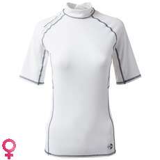Gill Womens Pro Rash Chaleco De Manga Corta - Blanco Gill Womens Pro Rash Chaleco De Manga Corta - Blanco