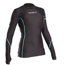 Gul Womens Evotherm Rashguard Térmico De Manga Larga - Negro