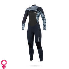Mystic Mujer Diva 4 / 3Mm Gbs Front-Zip Traje De Neopreno - Gris Mystic Mujer Diva 4 / 3Mm Gbs Front-Zip Traje De Neopreno - Gris