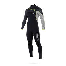 Mystic Drip 3/2 Gbs Front Zip Wetsuit - Negro / Gris