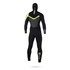 Mystic Legend Sudadera Con Capucha 5/3 Gbs Wetsuit Seco Rápido - Negro / Lime