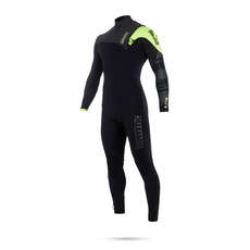 Mystic Majestic 4/3 Gbs Zipfree Traje De Neopreno - Negro / Lima Mystic Majestic 4/3 Gbs Zipfree Traje De Neopreno - Negro / Lima