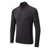 Gill Hombre Uv Tec Zip Cuello Manga Larga Tee - Carbón