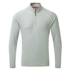 Gill Hombre Uv Tec Zip Neck Manga Larga Camiseta - Gris