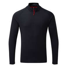 Gill Hombre Uv Tec Zip Neck Manga Larga Camiseta - Azul Marino