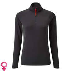 Gill Womens Uv Tec Manga Larga Con Cremallera Tee - Charcoal Gill Womens Uv Tec Manga Larga Con Cremallera Tee - Charcoal