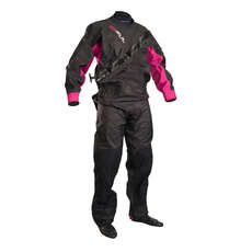 Gul Womens Dartmouth Drysuit - Negro / Rosa - Libre Undersuit