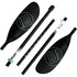 Bote Remo De Kayak De Fibra De Vidrio Ajustable De 5 Piezas - Negro Akp-1