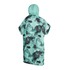 Mystic Allover Print Poncho / Fleece / Cambiador De Bata - Negro / Menta