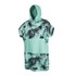 Mystic Allover Print Poncho / Fleece / Cambiador De Bata - Negro / Menta