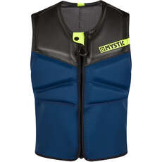 Chaleco De Impacto Mystic Block Kite Surfing Con Cremallera Frontal - Azul Marino / Lima