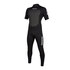 Mystic Brand Traje De Neopreno Plano Con Cremallera En La Espalda Y Brazo Corto De 3/2 Mm - Negro