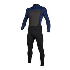 Mystic Brand Traje De Neopreno Plano Con Cremallera Trasera De 3/2 Mm - Azul Marino Mystic Brand Traje De Neopreno Plano Con Cremallera Trasera De 3/2 Mm - Azul Marino