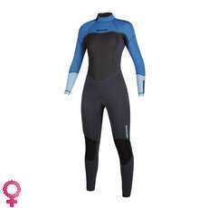 Mystic Womens Brand 3 / 2Mm Bzip Flatlock Full Wetsuit - Menthol Blue