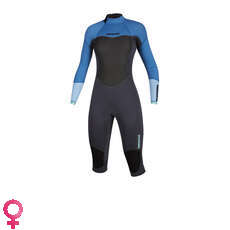 Mystic Womens Brand 3 / 2Mm Back-Zip Flatlock Longarm Shortleg - Azul Mentol Mystic Womens Brand 3 / 2Mm Back-Zip Flatlock Longarm Shortleg - Azul Mentol