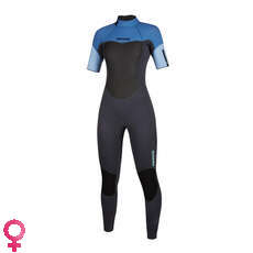 Mystic Womens Brand Brazo Plano De Cierre Plano De 3/2 Mm Con Cremallera Trasera - Azul Mentol