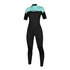 Mystic Womens Brand Brazo Plano De 3/2 Mm Con Cremallera Trasera Y Cierre Plano - Verde Menta