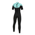 Mystic Womens Brand Brazo Plano De 3/2 Mm Con Cremallera Trasera Y Cierre Plano - Verde Menta