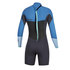 Mystic Womens Brand Shorty De Manga Larga Con Cierre Plano Y Cremallera Plana De 3/2 Mm - Azul Mentol
