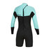 Mystic Womens Brand Shorty De Manga Larga Con Cierre Plano Y Cremallera Plana De 3/2 Mm - Verde Menta