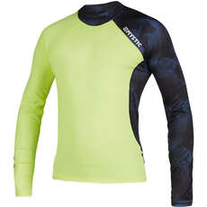 Mystic Crossfire Longsleeve Rash Vest - Navy / Lime - 200149 Mystic Crossfire Longsleeve Rash Vest - Navy / Lime - 200149
