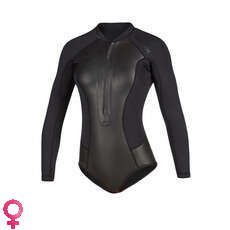 Mystic Womens Diva 2 / 2Mm Front-Zip Longarm Super Shorty - Negro