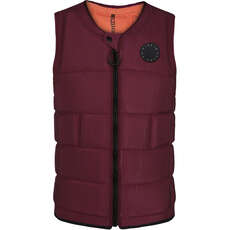Chaleco De Impacto Mystic Dom Wake Boarding Con Cremallera Frontal - Rojo Sangre