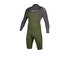 Traje De Neopreno Mystic Star 3 / 2Mm Con Doble Cremallera Frontal Y Brazo Largo Corto - Gris / Verde