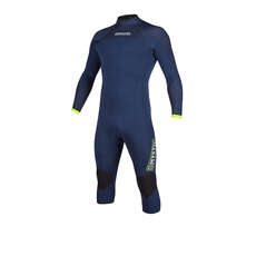 Traje De Neopreno Mystic Marshall 4/3 Brazo Largo Pierna Trasera Con Cremallera - Azul Marino / Lima