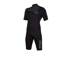 Traje De Neopreno Mystic Marshall 3/2 Shorty Front Zip - Negro / Menta