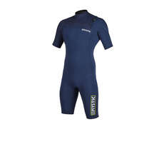 Traje De Neopreno Mystic Marshall 3/2 Shorty Front Zip - Navy / Lime