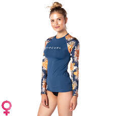 Rip Curl Mujer Ls Uv Rash Top - Sunsetter Blue - Wlu9Lw