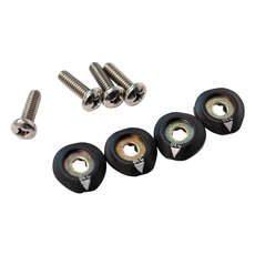 Ronix 1 / 4-20 Hardware De Arranque Sin Base - Negro / Inoxidable (Juego De 4)