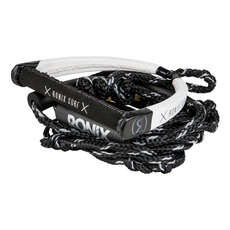 Ronix 25 'pu Cuerda De Surf Sintética De Bungee Con Mango - Negro