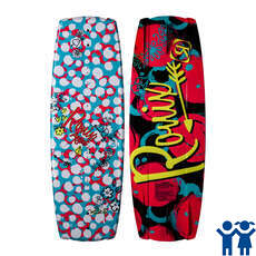 Ronix Girl's August Boat Board - Blanco / Rosa / Azul / Amarillo - 120cm