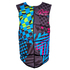 Ronix Party Athletic Cut Impact Wake Vest - Negro / Rosa / Azul