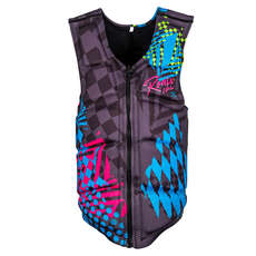 Ronix Party Athletic Cut Impact Wake Vest - Negro / Rosa / Azul Ronix Party Athletic Cut Impact Wake Vest - Negro / Rosa / Azul