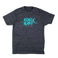 Camiseta Ronix Suprem - Charcoal Heather / Aqua Blue