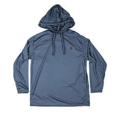 Ronix Uv Shade / Wick Dry Sudadera Con Capucha - Gris / Naranja Ronix Uv Shade / Wick Dry Sudadera Con Capucha - Gris / Naranja