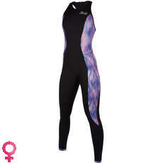 Traje De Neopreno Largo John Diva 2 / 2Mm Con Cremallera En La Espalda Mystic Para Mujer - Negro / Morado 200073