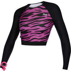 Mystic Mujer Diva Longsleeve Crop Rash - Negro / Rosa 210269 Mystic Mujer Diva Longsleeve Crop Rash - Negro / Rosa 210269
