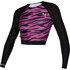 Mystic Mujer Diva Longsleeve Crop Rash - Negro / Rosa 210269