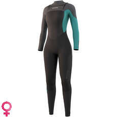 Traje De Neopreno Mystic Para Mujer Diva 4 / 3Mm Front Zip - Negro / Menta 210076 Traje De Neopreno Mystic Para Mujer Diva 4 / 3Mm Front Zip - Negro / Menta 210076