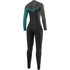Traje De Neopreno Mystic Para Mujer Diva 4 / 3Mm Front Zip - Negro / Menta 210076