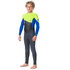 Traje De Neopreno Con Cremallera Trasera Rip Curl Junior Omega 3 / 2Mm - Neon Lime Wsmytb