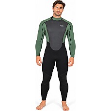 Traje De Neopreno Typhoon Storm3 3 / 2Mm Back Zip - Negro / Verde 250775 Traje De Neopreno Typhoon Storm3 3 / 2Mm Back Zip - Negro / Verde 250775