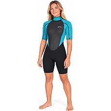 Typhoon Mujer Storm3 3 / 2Mm Shorty Traje De Neopreno - Aqua 250895 Typhoon Mujer Storm3 3 / 2Mm Shorty Traje De Neopreno - Aqua 250895